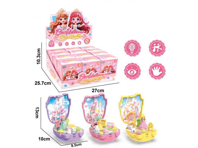 Micro-Scene Storage Princess Set (12 Pieces)