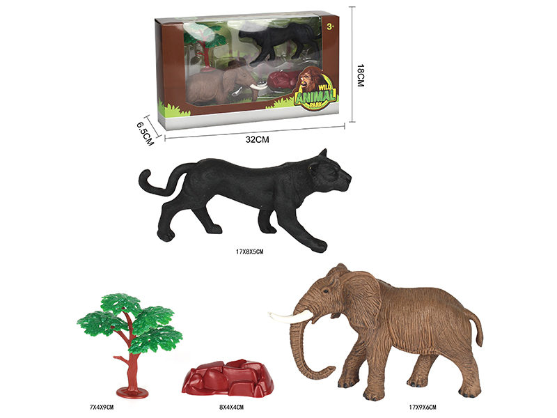 Panther Elephant Set 4PCS