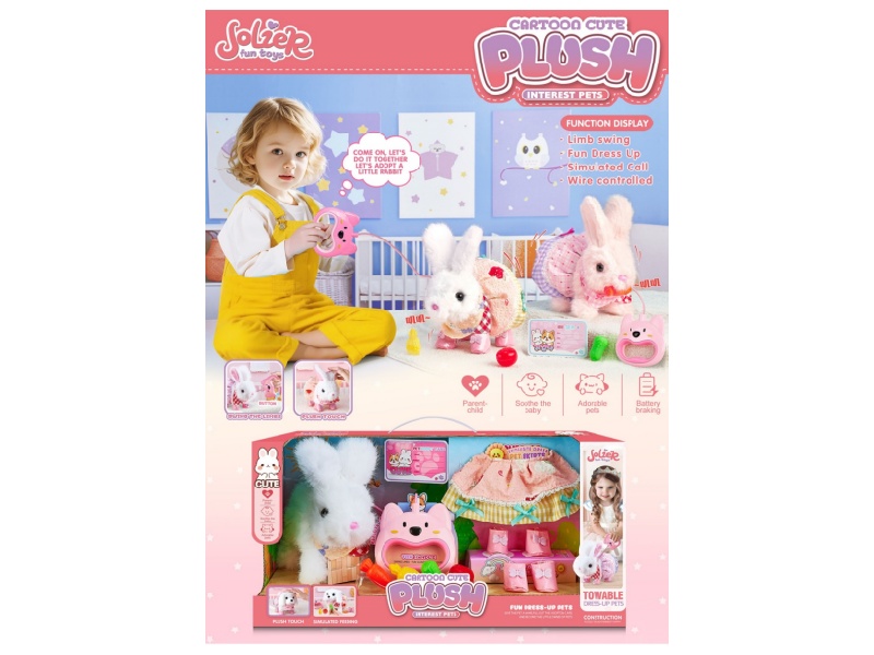 A High And Low Fur Rabbit With A Drawstring +4 Pairs Of Shoes + A Skirt +4 Accessories + A Scarf