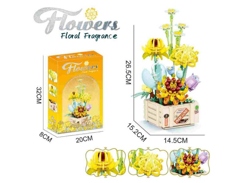 The Fragrance Of Building Blocks 579Pcs- Flower Series