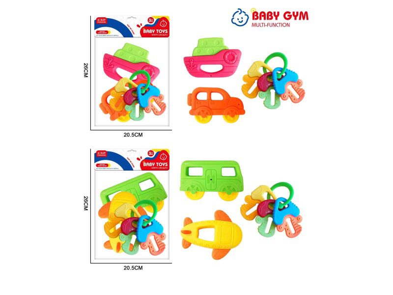 A 6-Piece Set Of Baby Rattle Gum