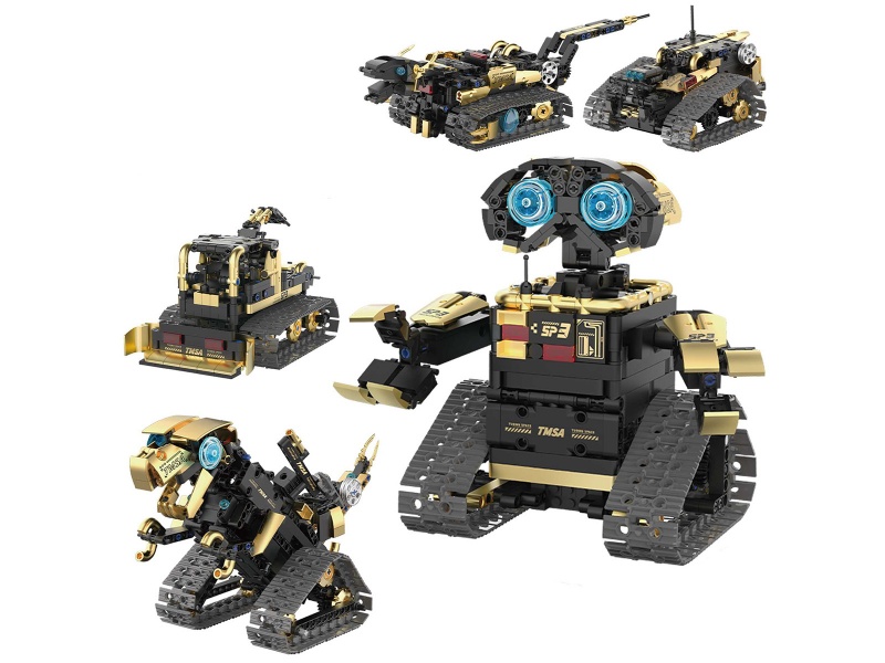 Five-In-One Programming Robot Remote Control Building Blocks Toy (695 Pieces, English Packaging)