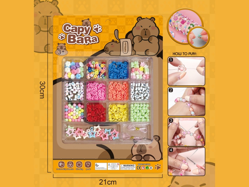 Kabibala Diy Beaded Jewelry, Square 14-Grid Multi-Color Beaded With 2 Threads