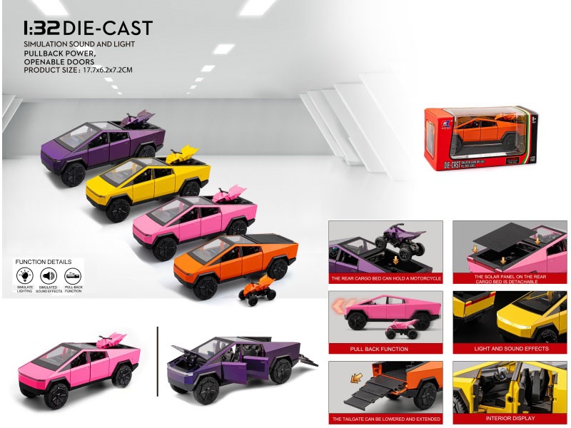 1:32 Tesla Pickup Truck (Color Version)