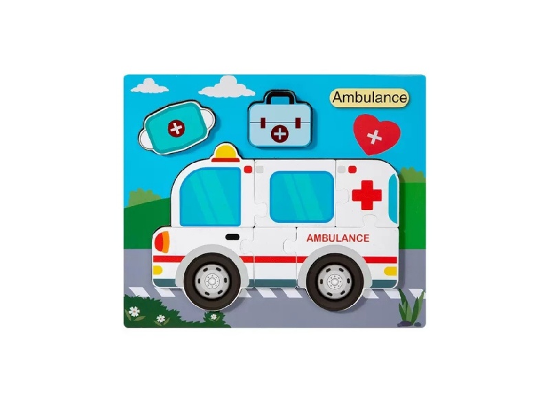 Wooden 3D Jigsaw Puzzle - Ambulance