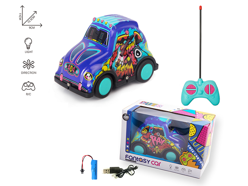 27M 4-Channel Remote Control Cartoon Car(Included Batteries)