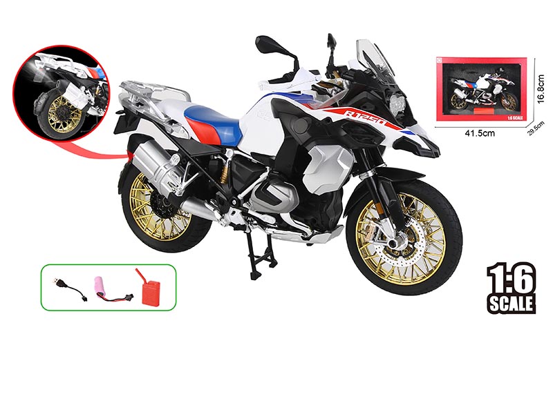 1:6 R1250 GS Slide Alloy Motorcycle - White