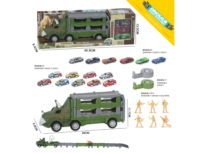 Dinosaur Children'S Catapult Track Car