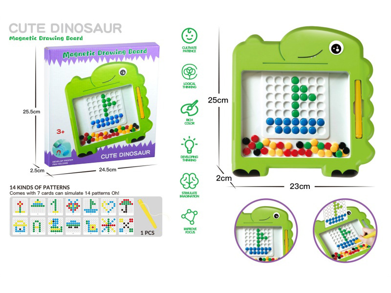 Magnetic Writing Board Cartoon Dinosaur