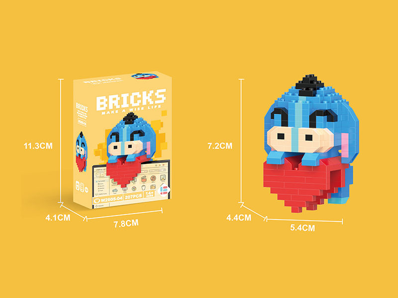 Computer Pendant Eeyore Building Blocks 207PCS