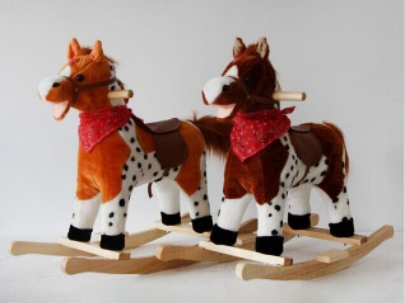 B/O Wooden Rocking Horse With Music
