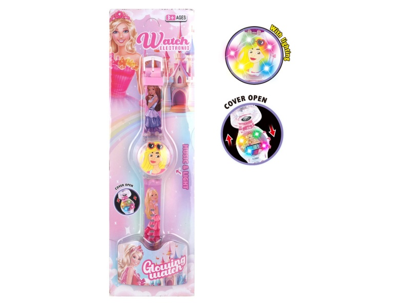 Doll Clamshell Light Music Watch