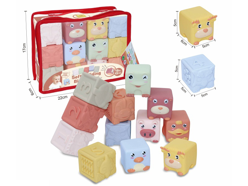 Animal & Dinosaur Numbers Soft Building Blocks 12PCS