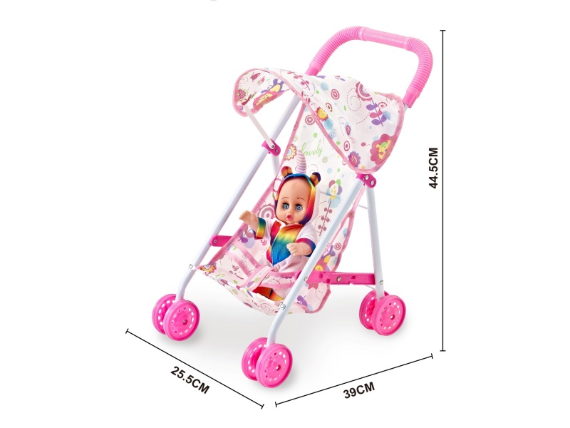 An Iron Trolley With A 10-Inch Musical Empty Body Doll