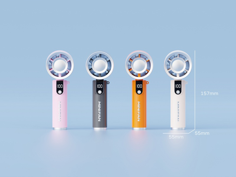 Handheld Fan With Digital Display