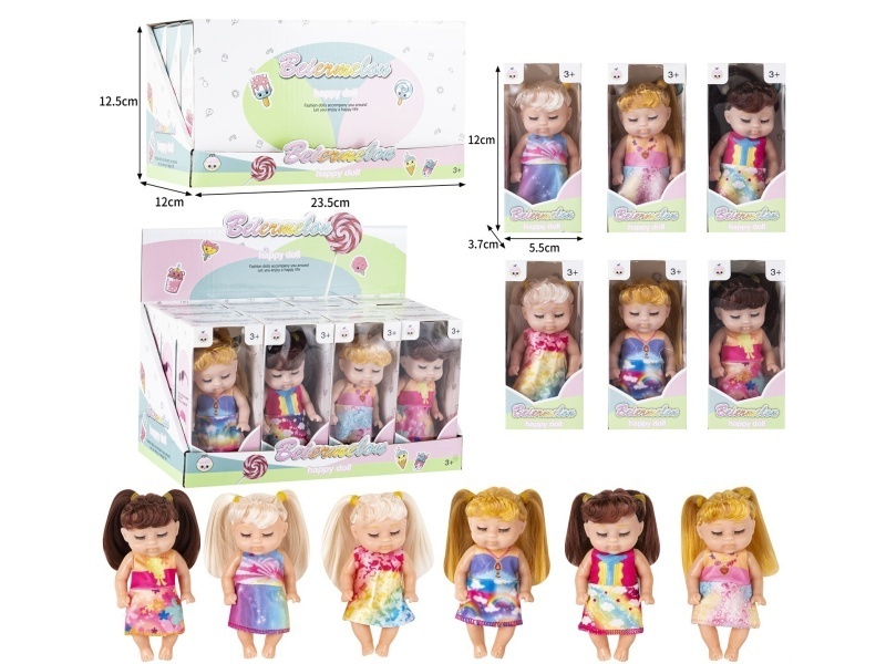 4-Inch Solid Sleeping Dolls (12-Piece Set)