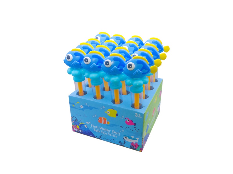 Sixteen Blue Hanging Fish Water Cannons