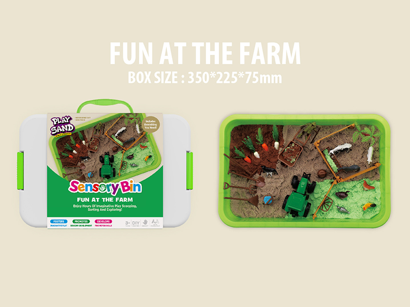 Play Sand Sensory Box Happy Farm Set