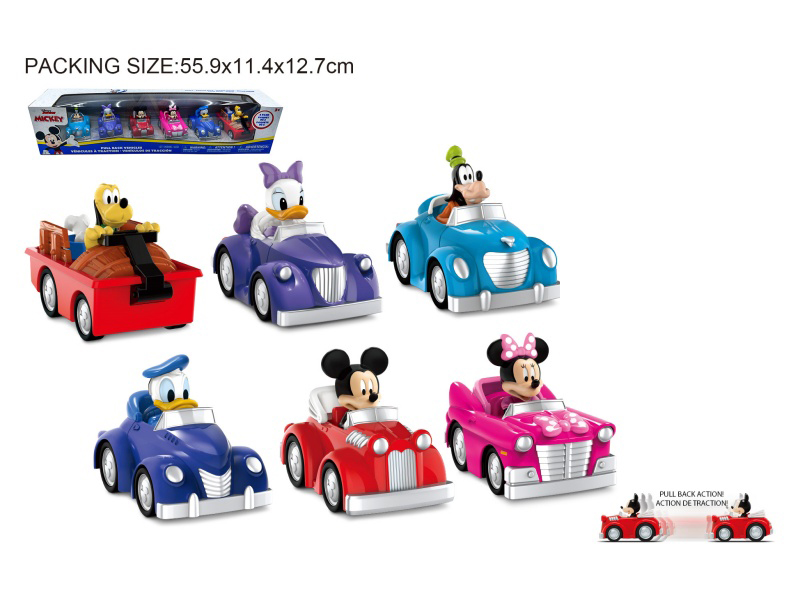 Mickey Mouse 3.5-Inch Rebound Bike Set (6 Pieces)