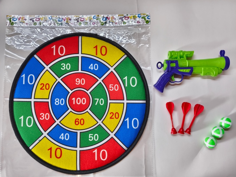 36CM Velcro Dartboard With Sticky Ball, Gun, Dart