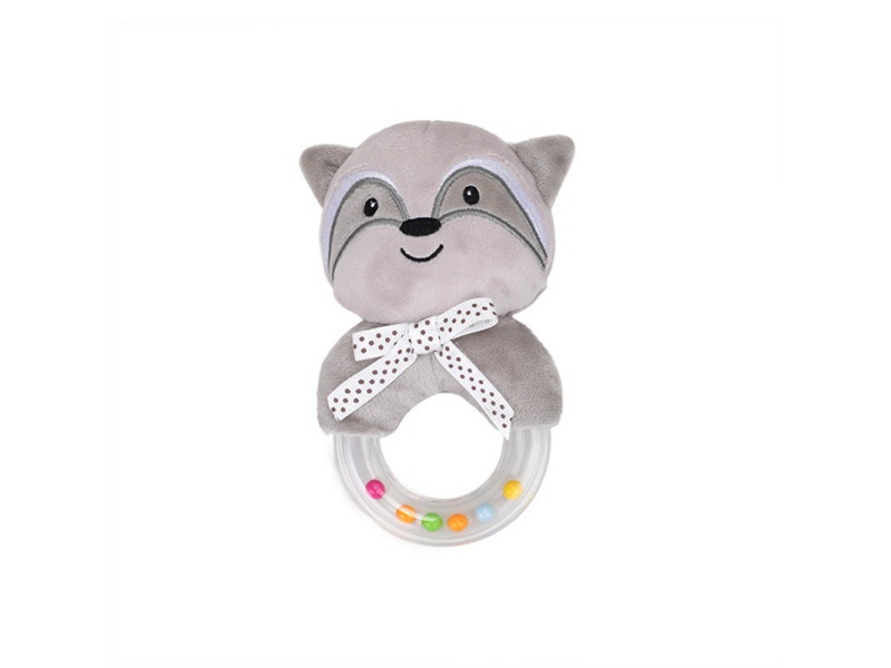 Baby Comfort Raccoon Plush Hand-Cranked Ring
