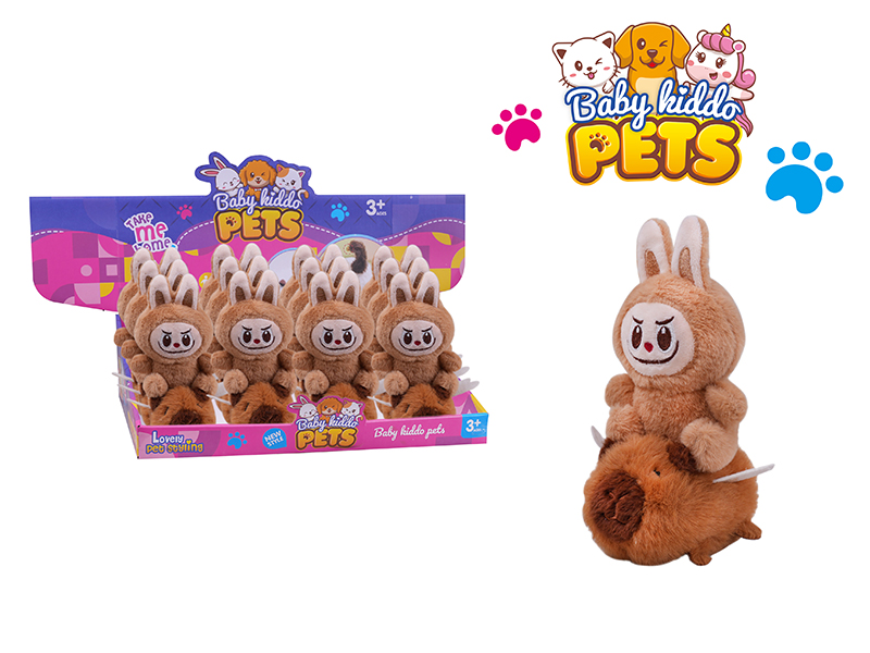 Plush String Plush Capybara Keychain Pendant 9PCS