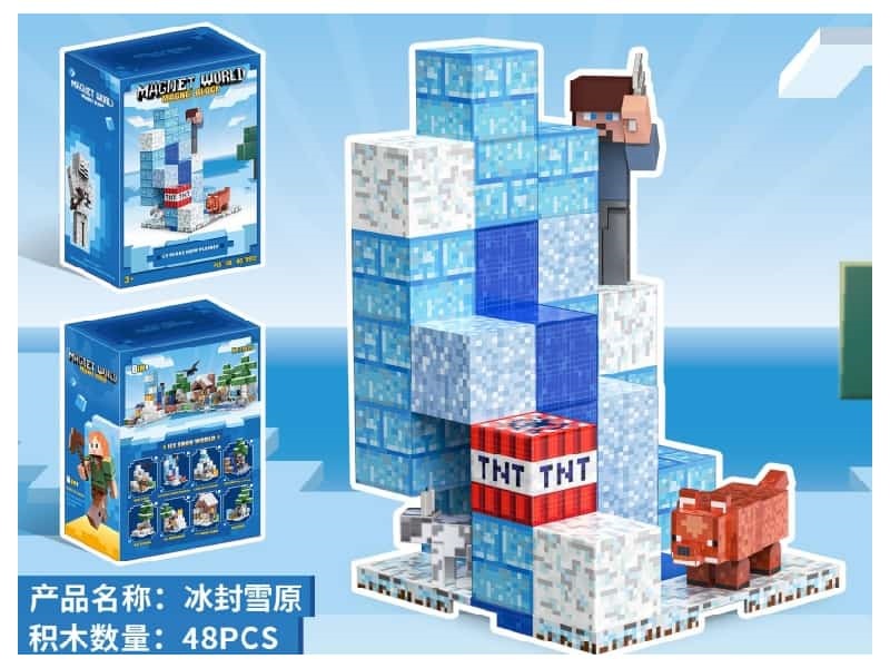 Magnetic Building Blocks-Frozen snow fields