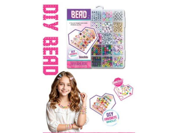 Diy Letter Beaded 17-Compartment Transparent Storage Box