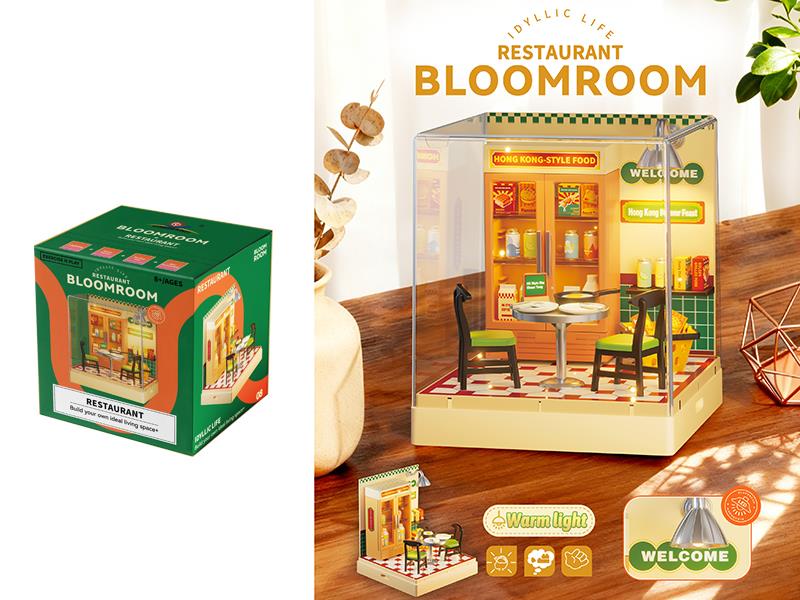 DIY Restaurant Miniature Scene Toys 62pcs