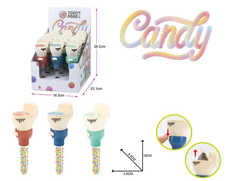 Press Toilet Toy Candy Toys 12pcs