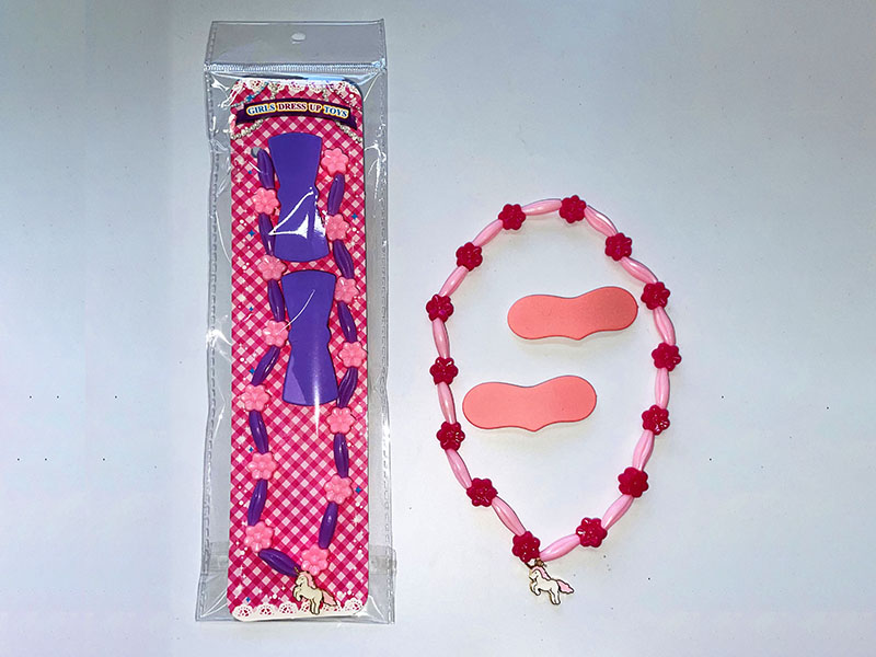 Unicorn Jewelry Set Beaded Necklace + Hair Clip