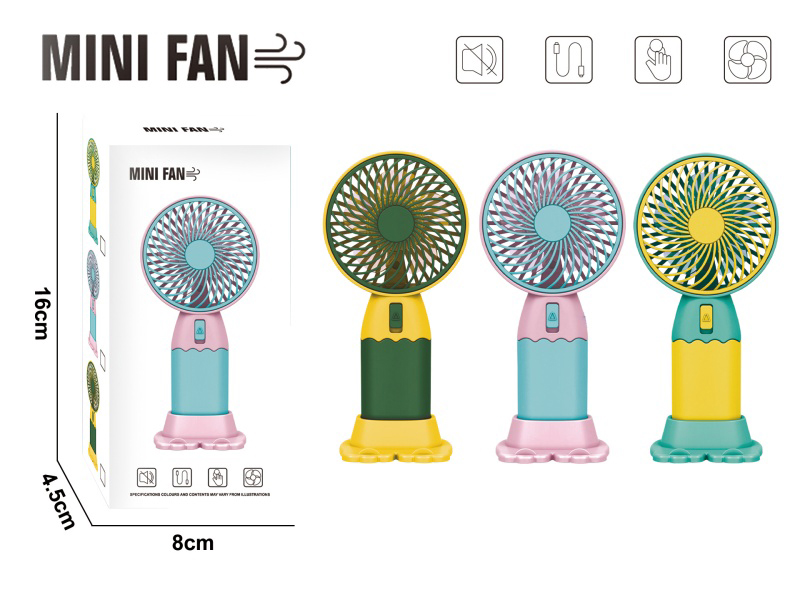 Mini Electric Handheld Fan (With Base)