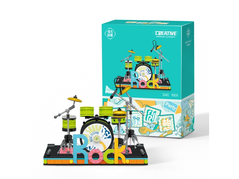 Electronic Drum Building Blocks With Display Stand 544pcs