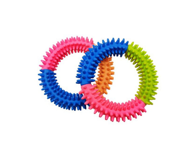 Three-Color Spiny Ring Pet Toys