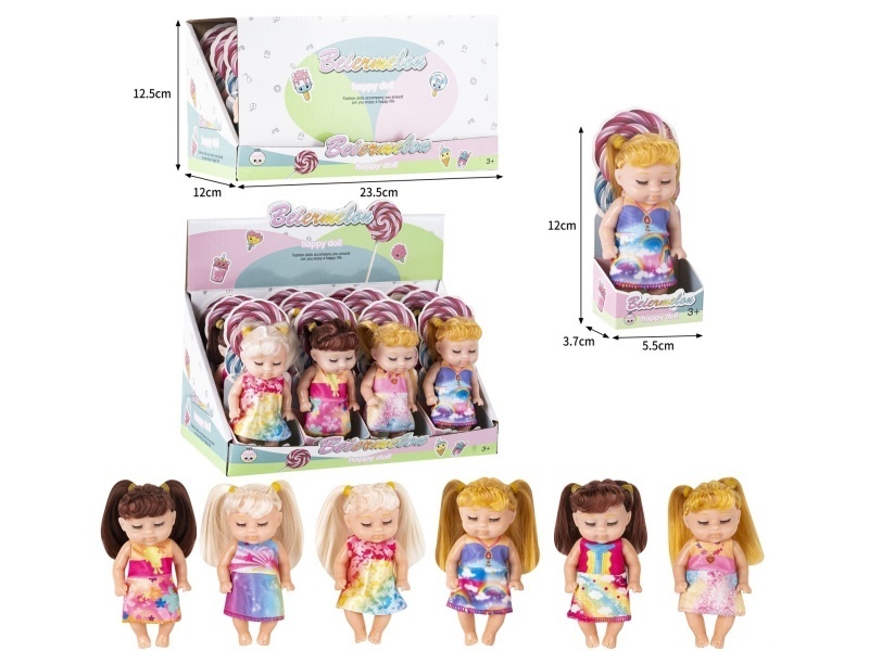 4-Inch Solid Sleeping Dolls (12-Piece Set)
