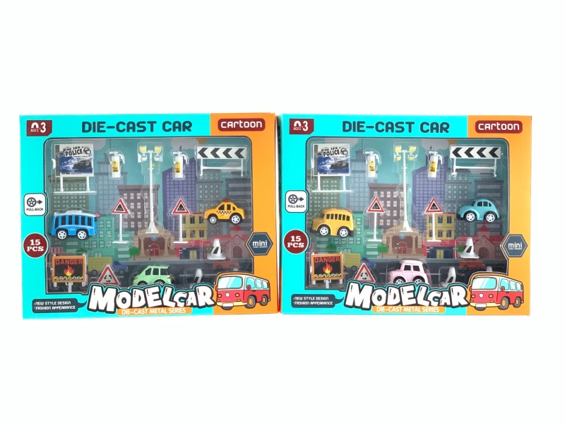 Homaley Alloy Cartoon City Bus Taxi School Bus Car Window Box