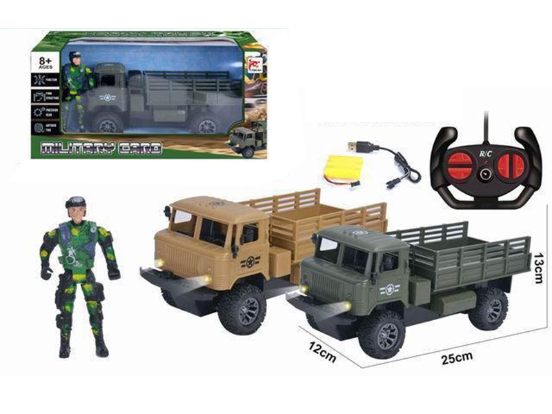 27Mhz 4-Channel Remote Control Military Truck(Including Batteries)