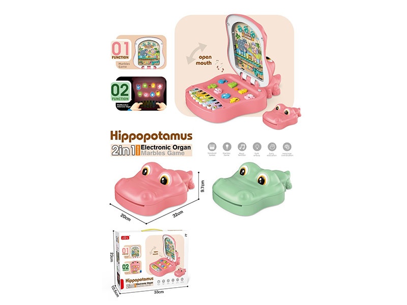Hippopotamus Multi-Functional Electronic Keyboard + Pinball Machine 2-In-1