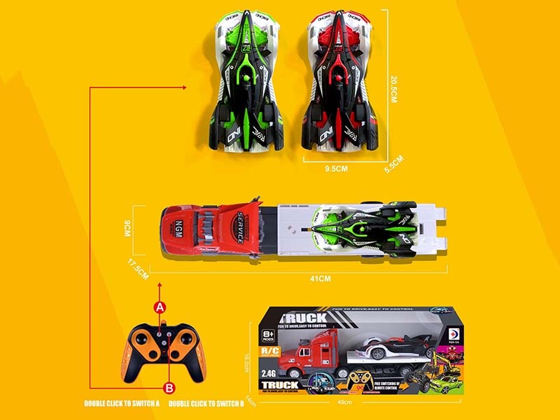 Remote Control Trailer, Racing Car 2 In 1
