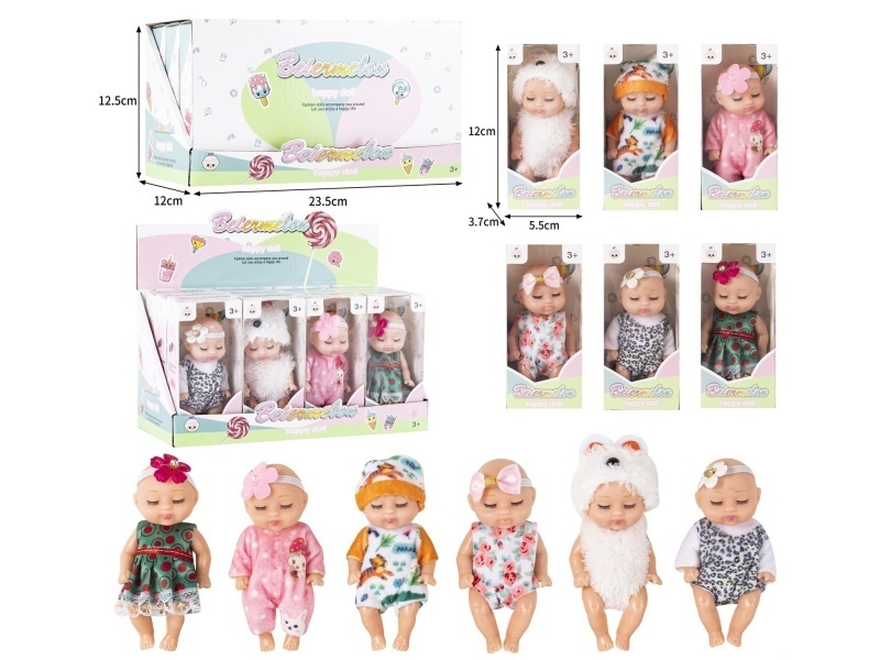 4-Inch Solid Sleeping Dolls (12-Piece Set)
