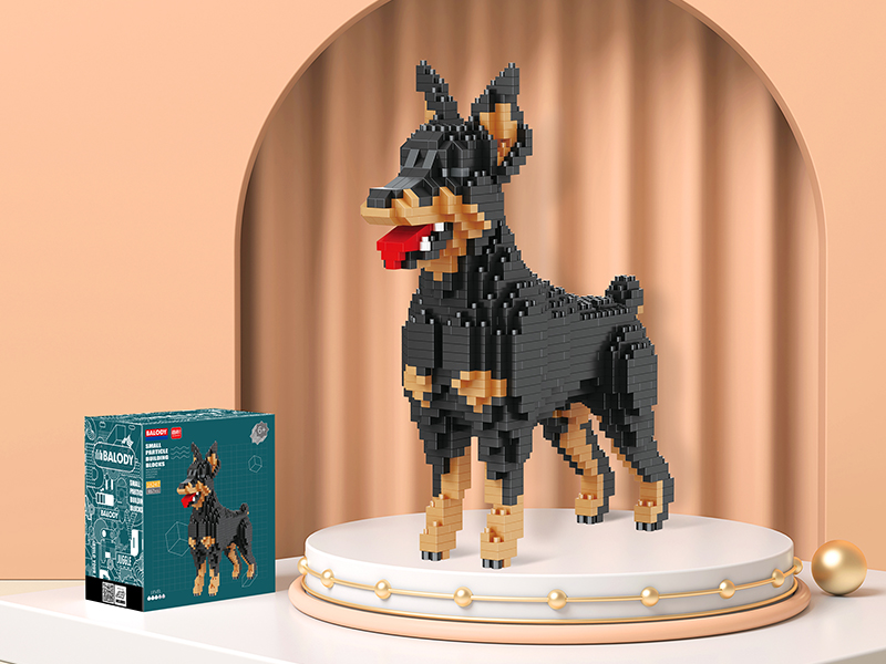 Doberman Pinscher Small Particle Building Blocks(957PCS)