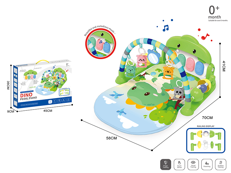 Baby Pedal Piano Fitness Blanket With Railing