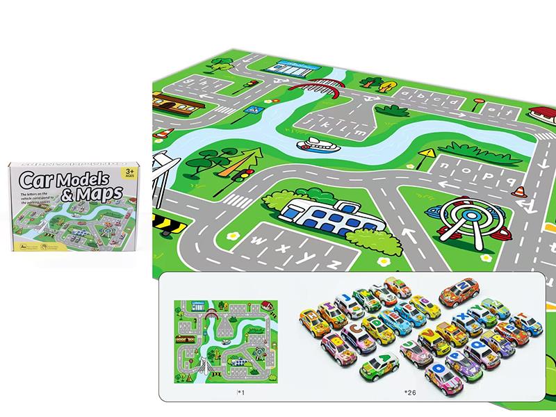 Alloy Car Models & Map Set