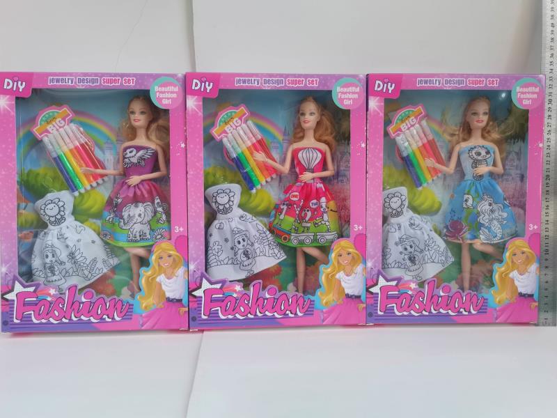 DIY Doll Clothing Coloring Middle Box Style 9