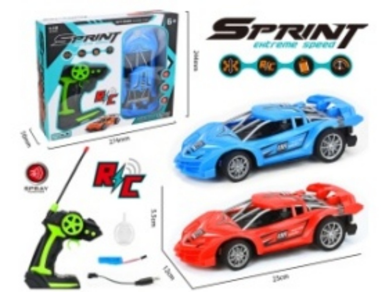 5-Channel  Remote Control Spray Skeleton Car
