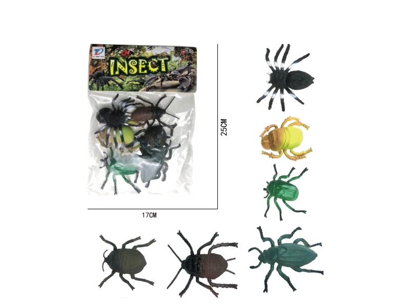 Pvc Simulation Insect 6Pcs