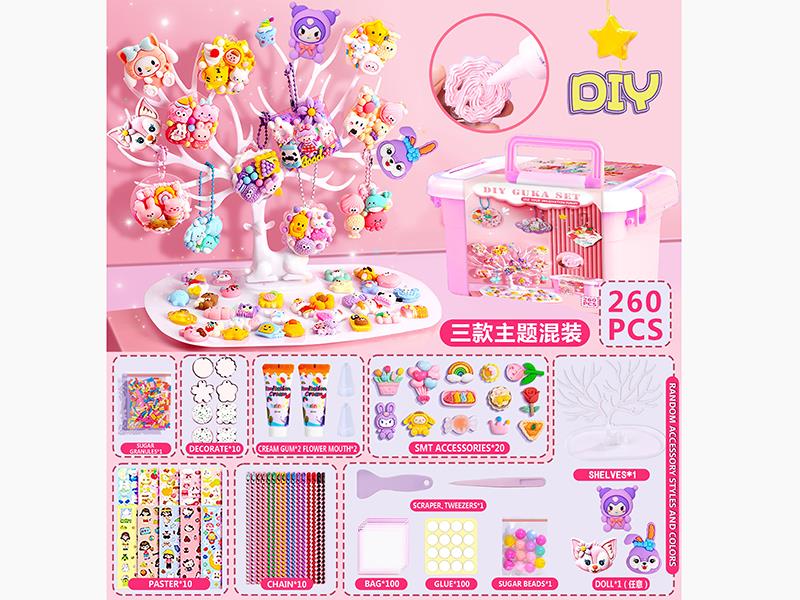 Kuromi/Melody/StellaLou DIY Guka Cream Glue Set 260pcs