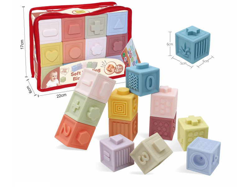Zodiac & Numbers Soft Building Blocks 12pcs