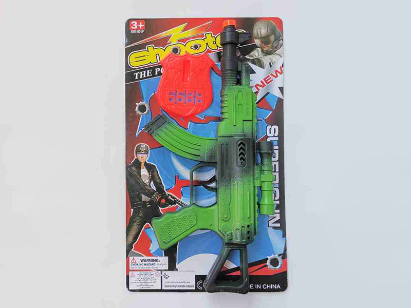 Spray-Painted Flint Gun + Police Badge