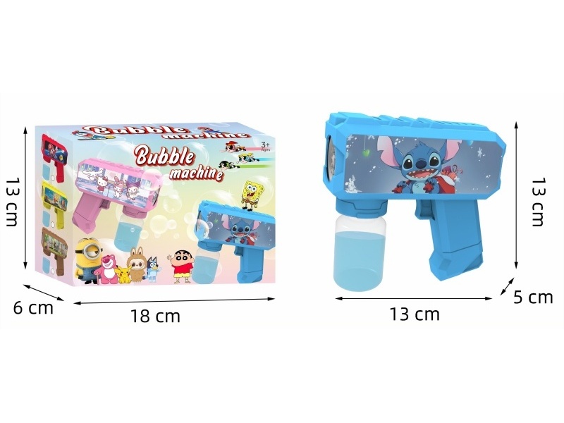 Multi-Hole Light Automatic Bubble Gun (Stitch)